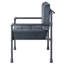 Fauteuil d'appoint gris et gris à dossier coussiné