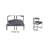 Modern Black and White Leather Stainless Steel Chair-1838821821