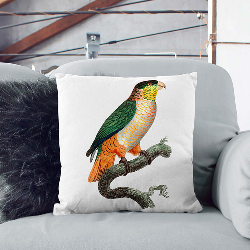 Square Throw Cushion, 40cm H x 40cm W x 15cm D, Black