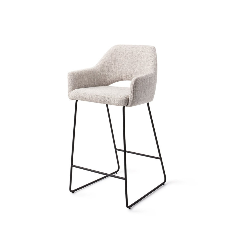 Nithsdale Upholstered Counter Stool with Metal Frame, 65cm , Light Grey