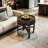 Round Barrel-Style Side Table End Table