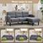 3 Seater Linen Sofa-507967153