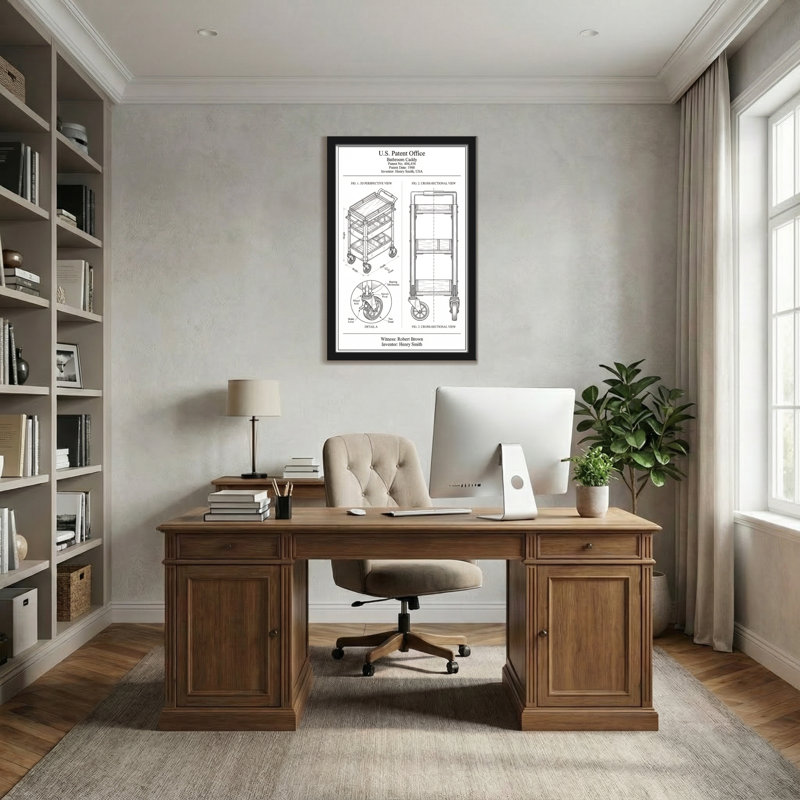 Serviteur de salle de bain avec roues et tablettes Bath & Laundry, H 18 po x l 12 po