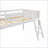 Twin Size Pine Wood Low Loft Bed with Convertible Ladder - No Box Spring Required, White for Second Bedroom
