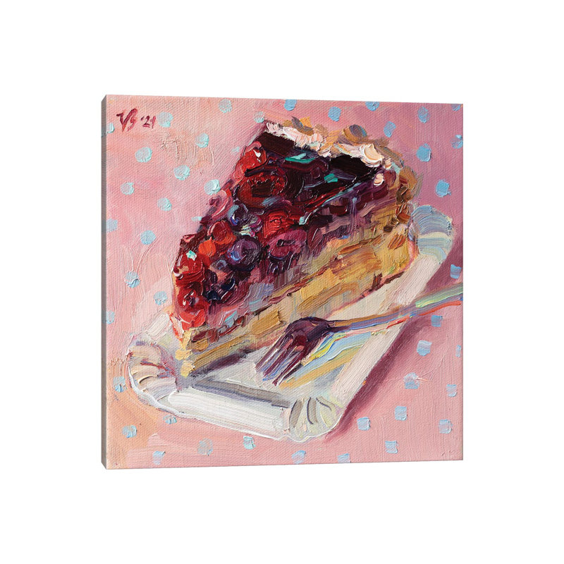 Forest Berry Cake 1 Piece Wrapped Canvas Painting, 30.48 cm H x 30.48 cm W