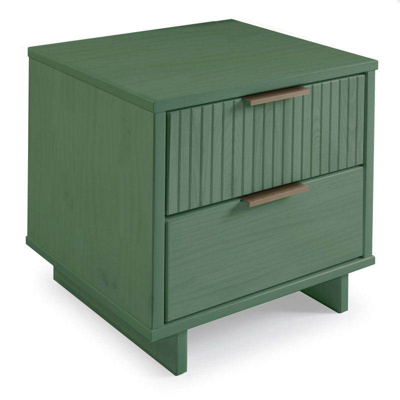 Laureli 18.11'' W Solid Wood Nightstand, Set of 2, Sage Green