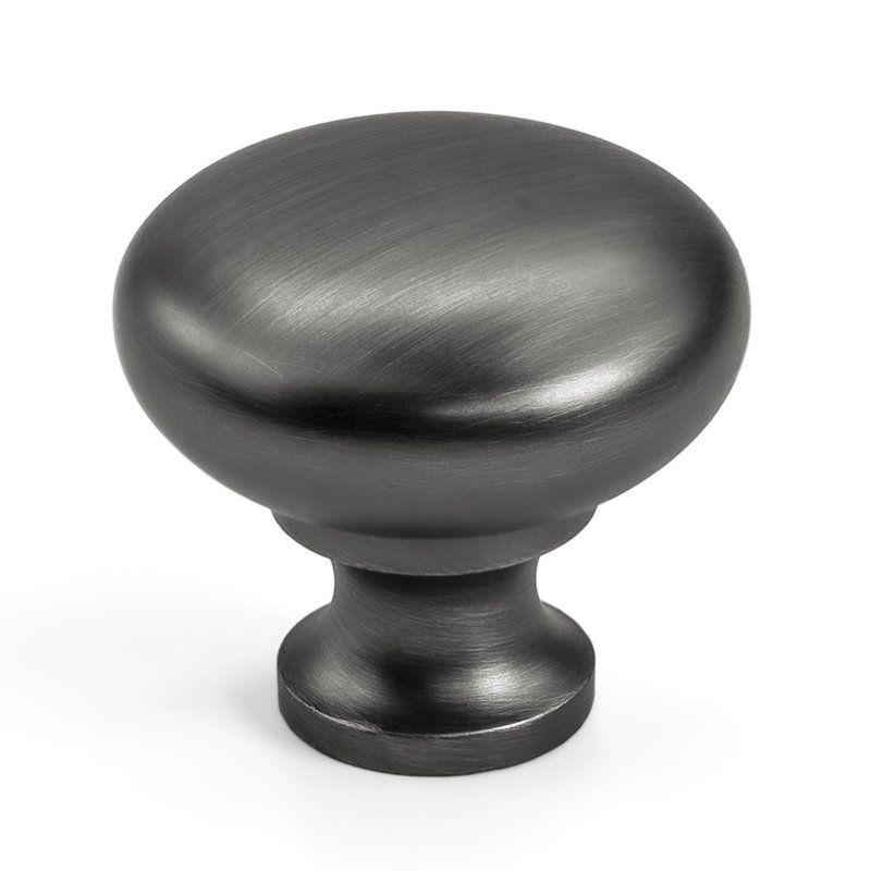 Bouton rond argenté antique de 1 1/4 po de diamètre, collection classique, Nickel