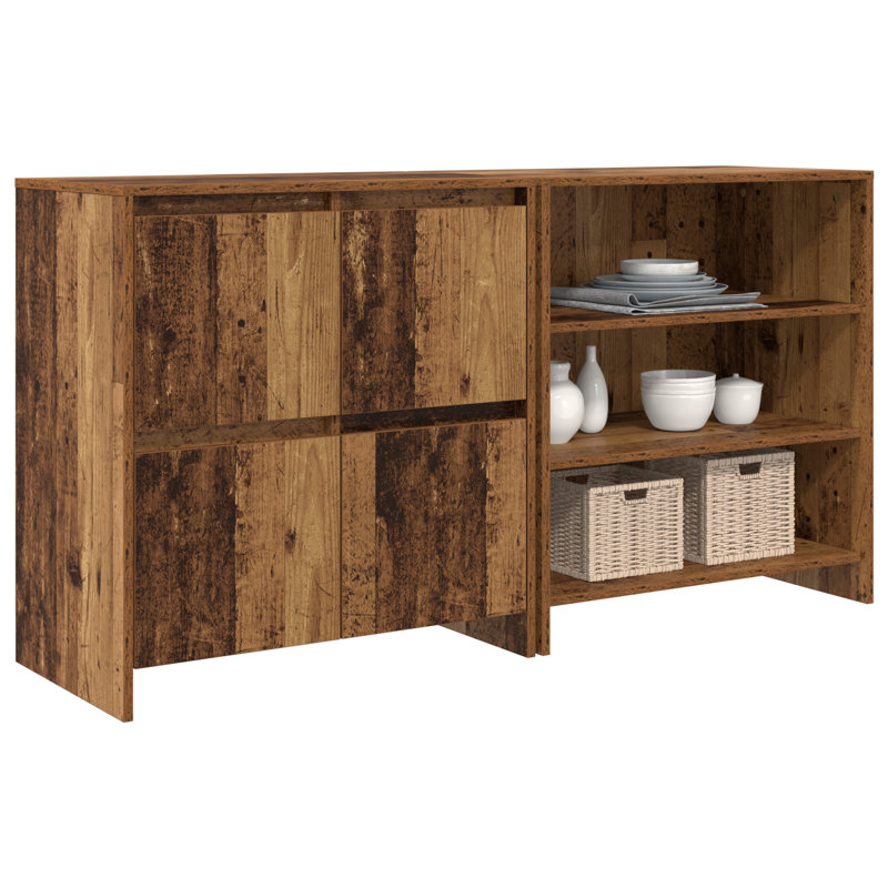 Sideboards 2 Pcs 70 X 41 X 75 Cm Engineered Wood, Old Wood
