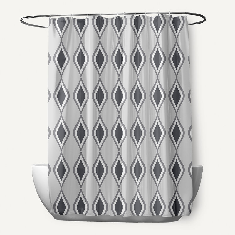 Floral Shower Curtain, Paloma / Classic / Steel