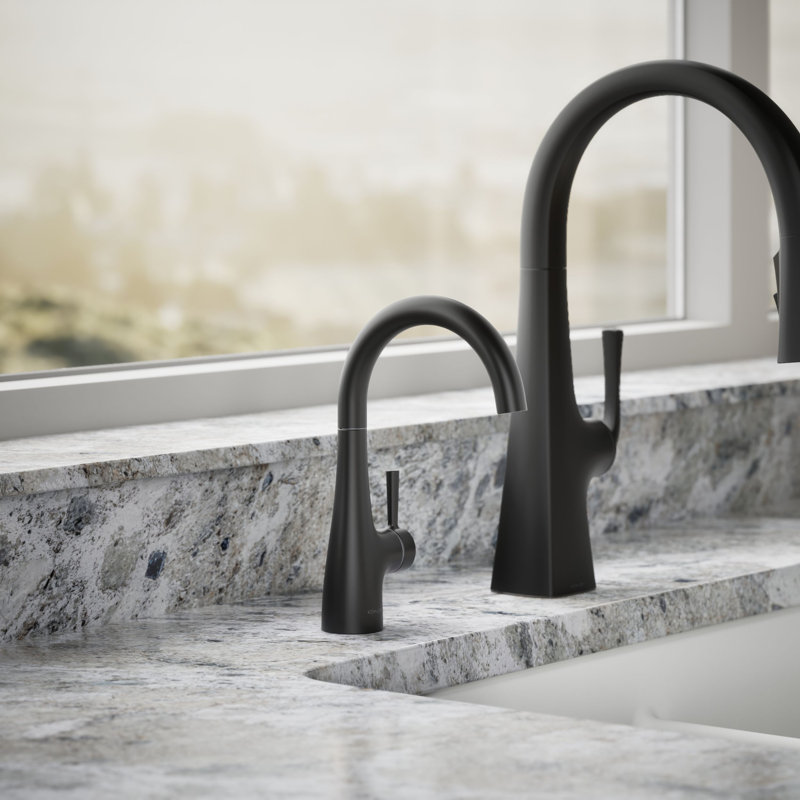 Transitional Beverage Faucet, Matte Black