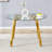 Heimoana 36“ Round Tempered Glass top Dining Table with Metal Legs-1166451384-1160530696