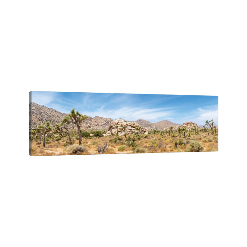 Scenic Panorama - Joshua Tree National Park by Melanie Viola - Wrapped Canvas Panoramic Print