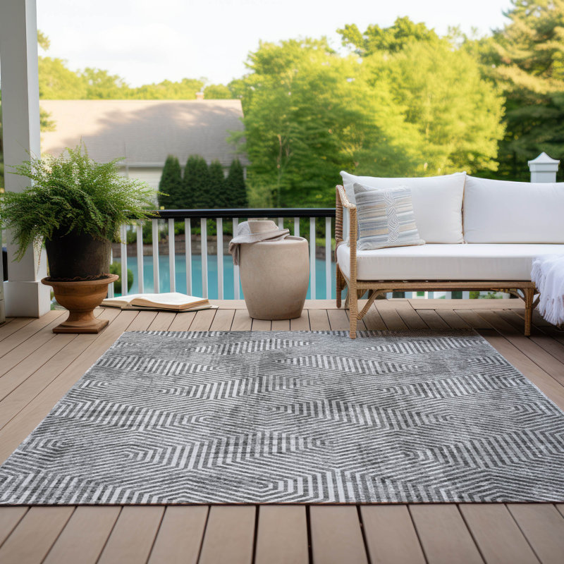 Tapis intérieur / extérieur Maliana, Rectangle de 10 pi x 14 pi