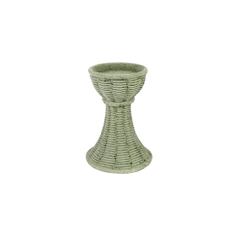 Bougeoir Casa, H 8 po x l 5,75 po x P 5,75 po, Vert
