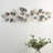 Metal Long Textured Leaf Home Wall Decor with Multiple Shades