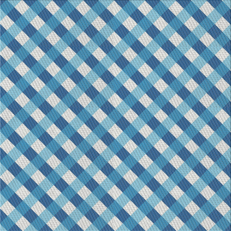Tapis de zone bleue à motifs, Carré 5 pi