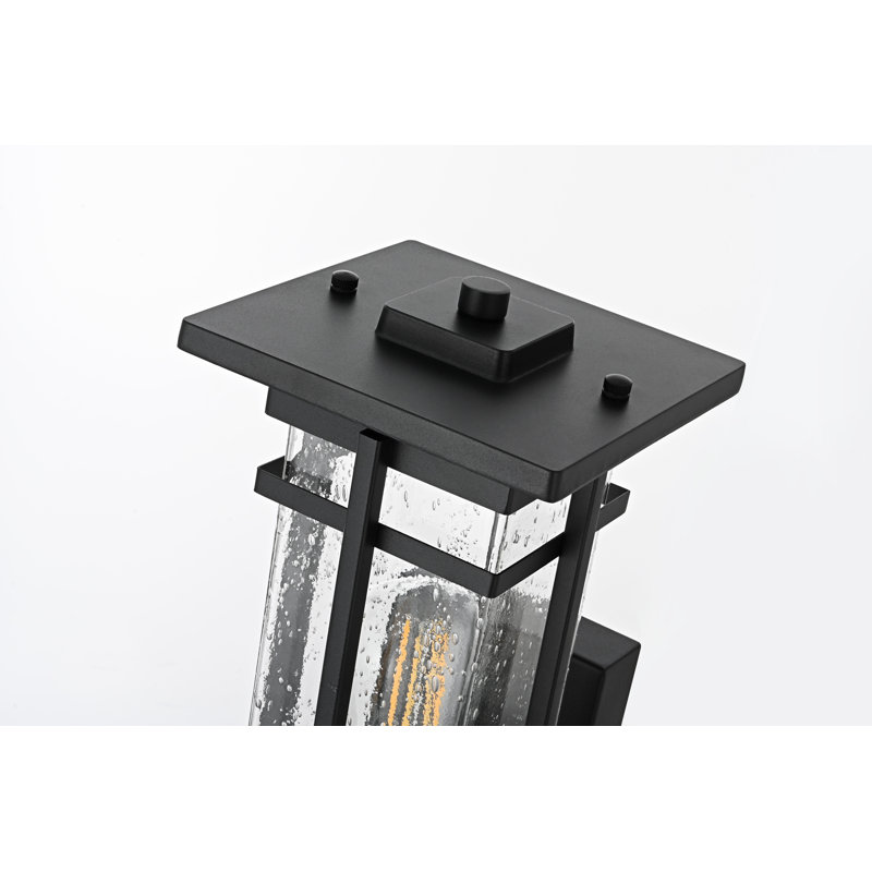 Lucien Nikole 6.5 Inch Outdoor Wall Sconce in Black