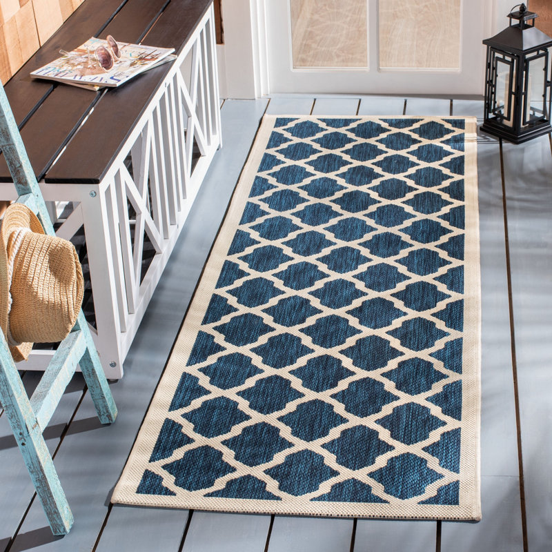 Herefordshire Performance Geometric Indoor/Outdoor Area Rug, Runner 2'3" x 6'7"