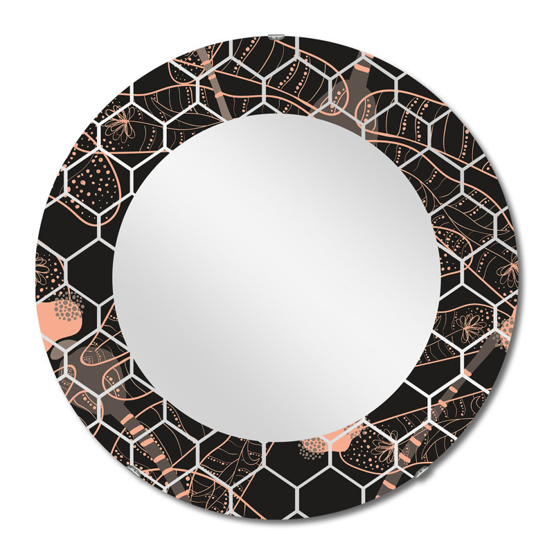 Miroir mural bohème et éclectique Folk Art, 24 po x 24 po