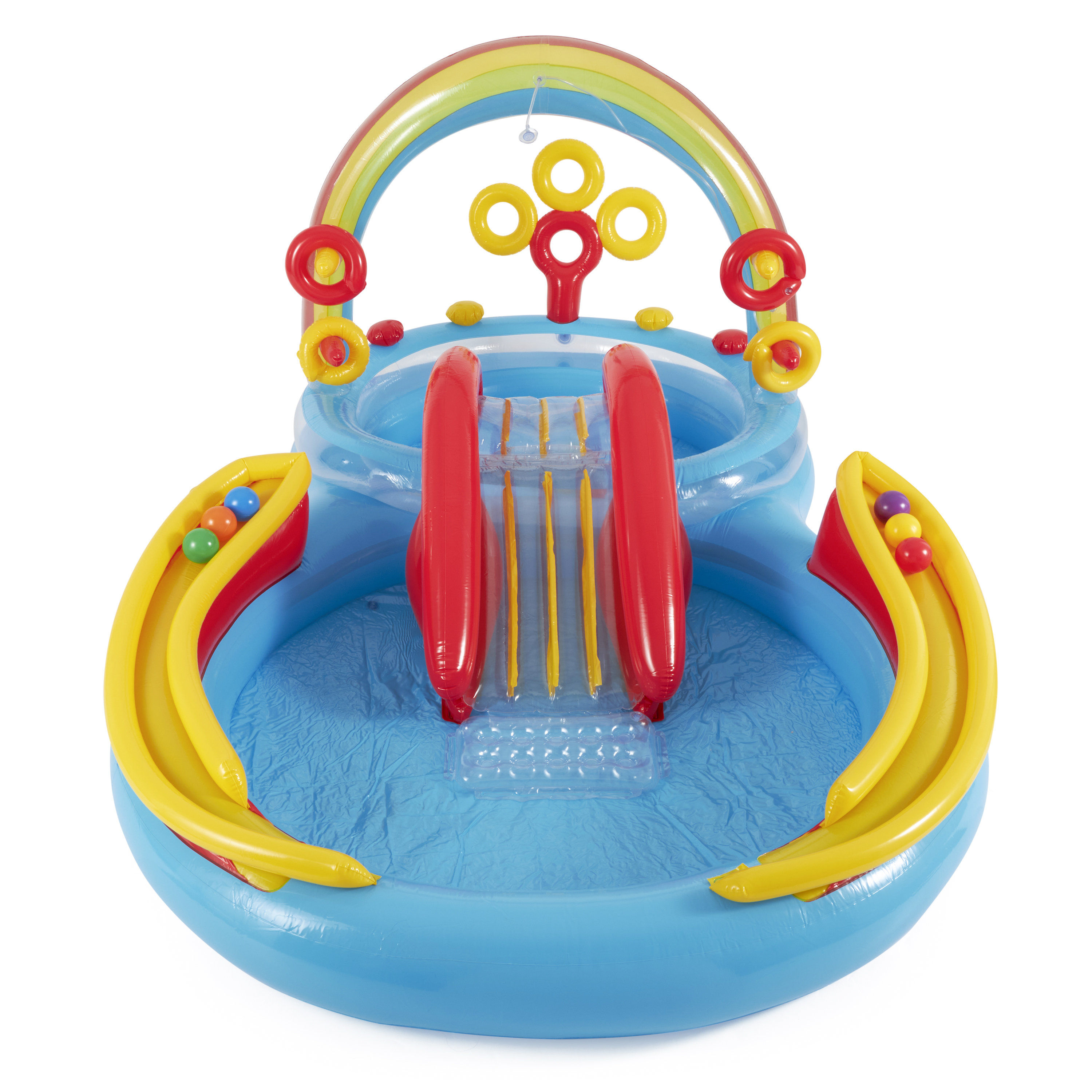 Intex Rainbow Ring Inflatable Play Center Pool W/MultiColor Fun Ballz