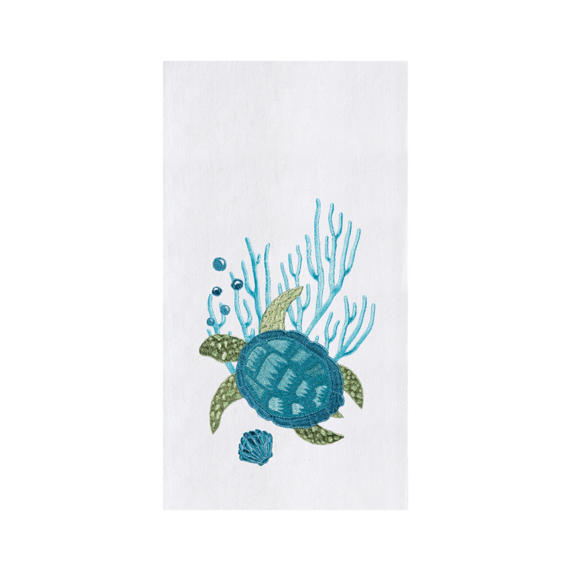 Turtle Bubbles Flour Sack Kitchen Towel Dishtowel