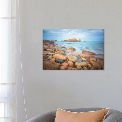 Rocks Beach by Philippe Manguin - Wrapped Canvas Painting