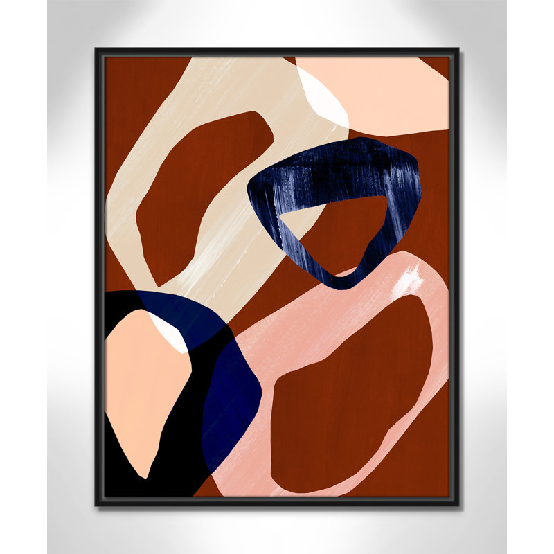 Loop I Print par Violets Print House, Framed Canvas, L 23,5 po x H 29,5 po, Cadre flottant noir