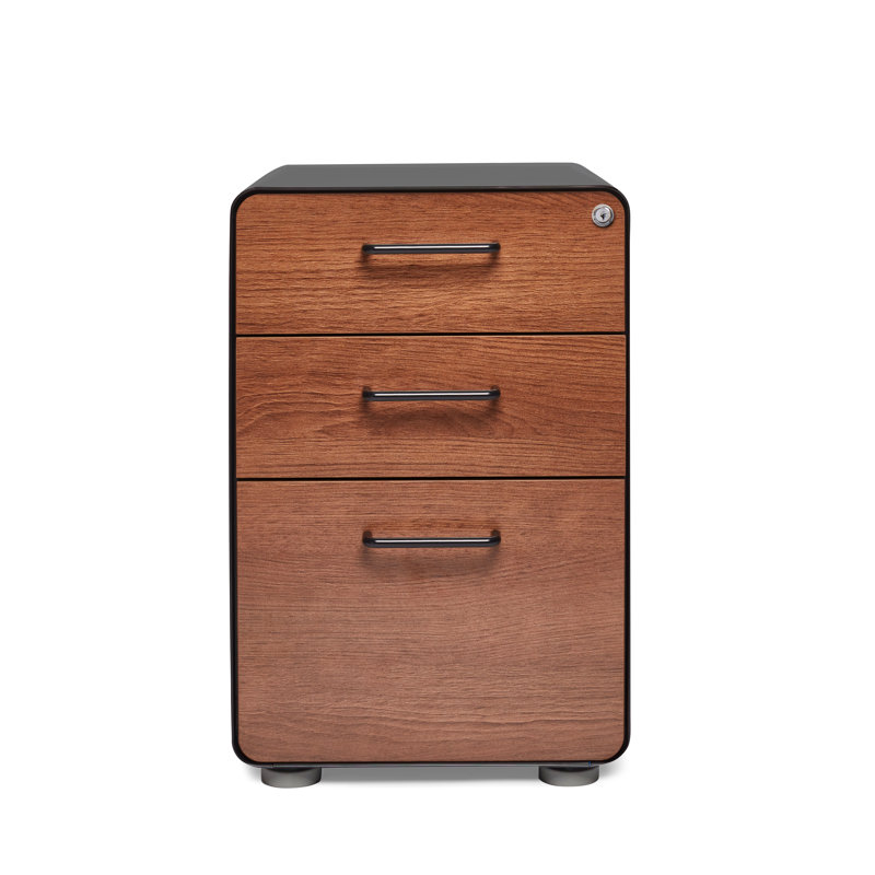 Stow 3 - Drawer Vertical File Cabinet, Black Walnut