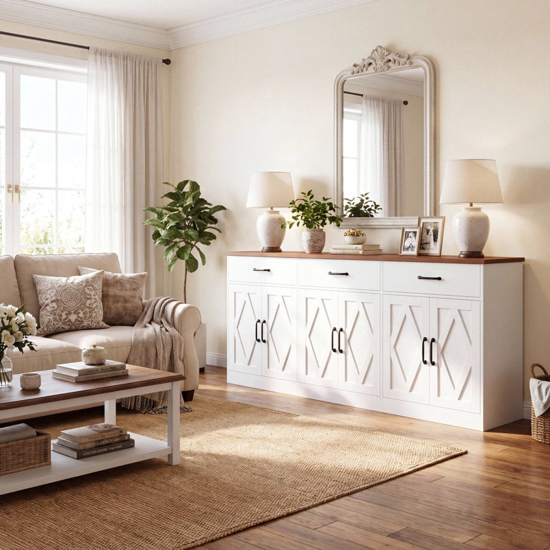 Armoire buffet de style campagnard Bedie