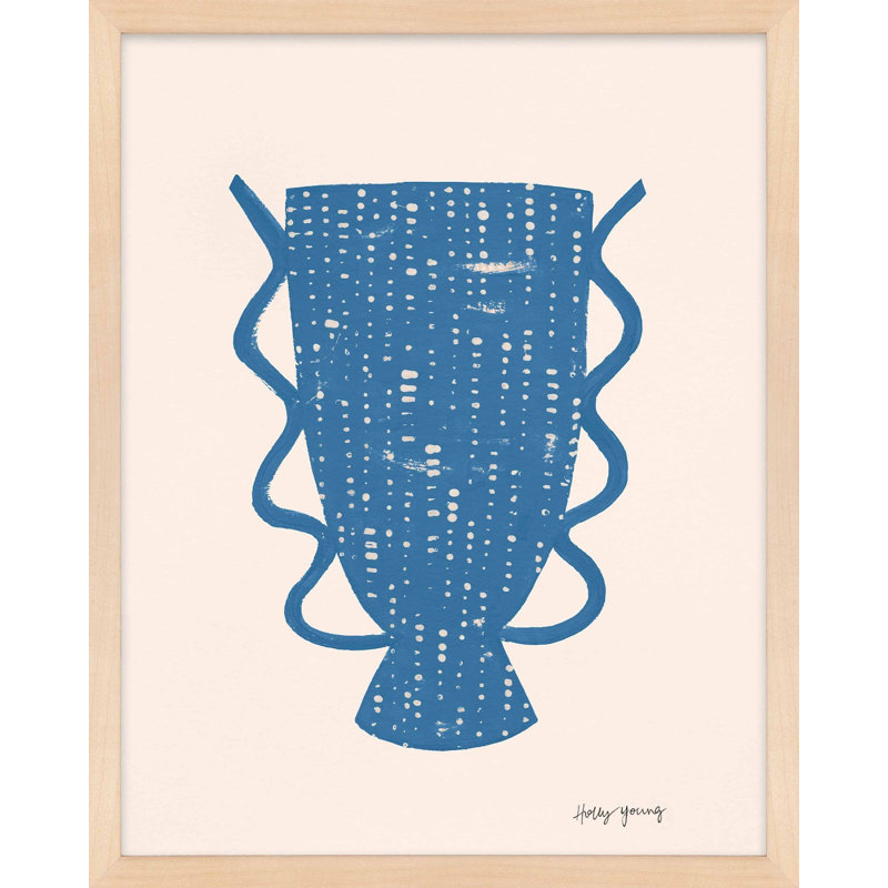 Blue Vessel 6 Painting by Holly Young, Beige, 20" H x 16" W x 1.25" D