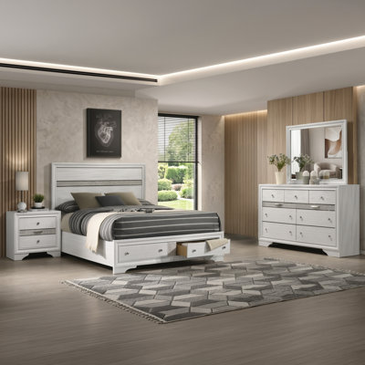 Smartt 4 Piece King Bedroom Set White
