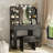 Vanity Desk With Llight Sliding Mirror And 5 Drawers, Makeup Vanity Table Set For Bedroom-112618497