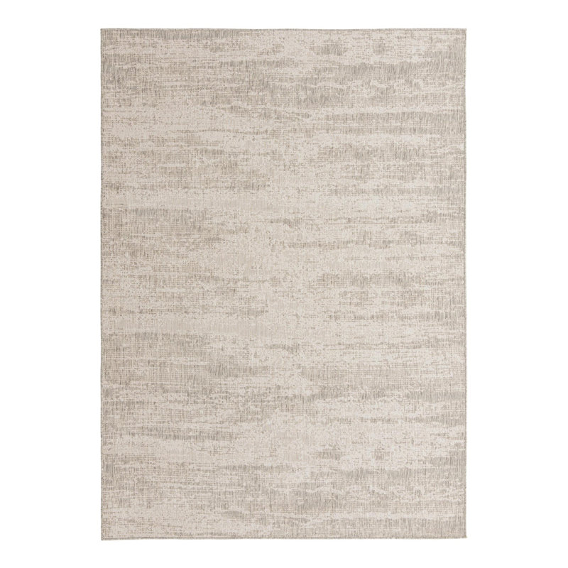 Bruss Gray Indoor/Outdoor Modern Rug, Rectangle 7'10" x 11'