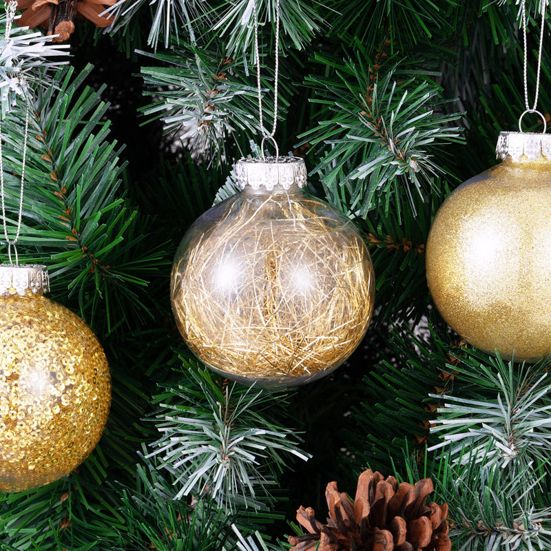 Bauble, 6cm H x 6cm W x 6cm D., Gold