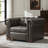Burbank Traditional Genuine Leather Power Recliner-675565469