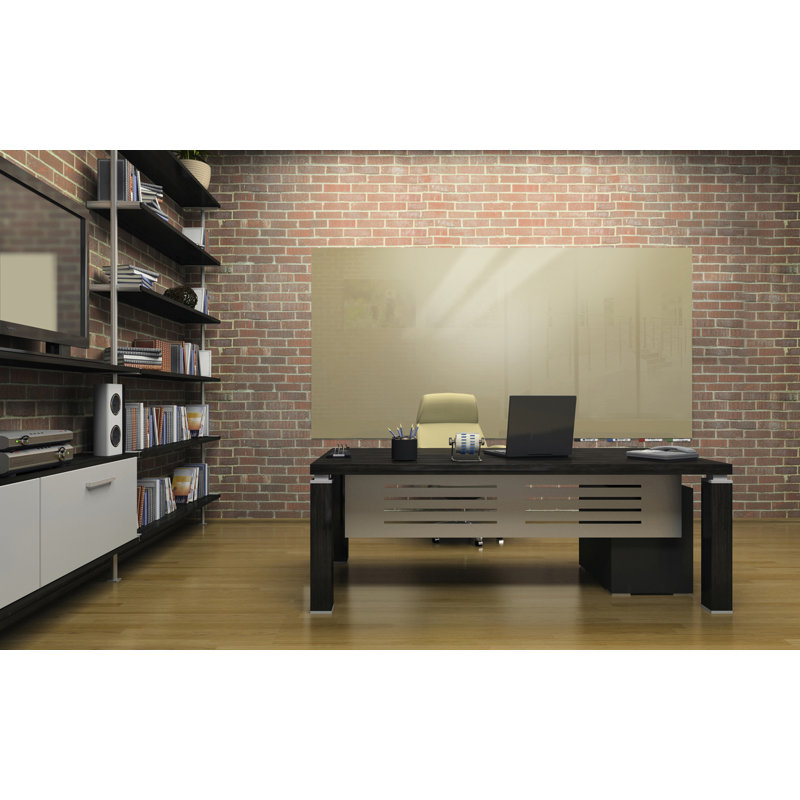 Tableau magnétique horizontal en verre Aria, H 48 po x l 72 po, Jaune