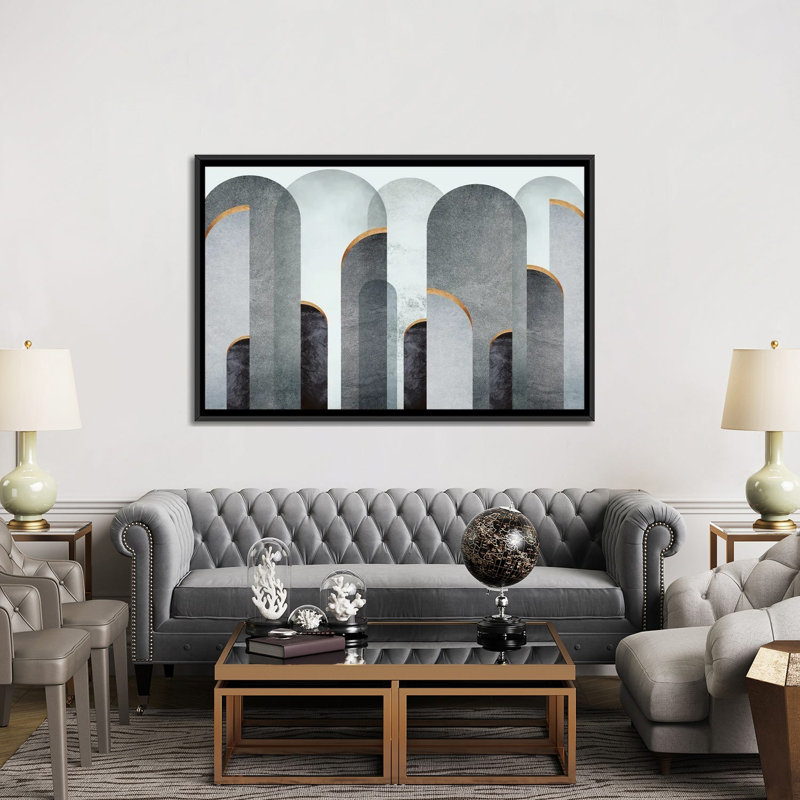 «A Cloudy Day», reproduction d'art sur toile encadrée, 40 po x 60 po, Toile avec cadre, Noir