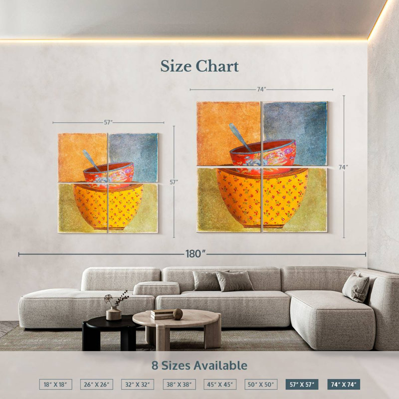 Senne Collage Bowls II, 74" H x 74" W