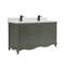 60" Solid Wood Sink Vanity  With 1' Artificial Stone Top-439160357