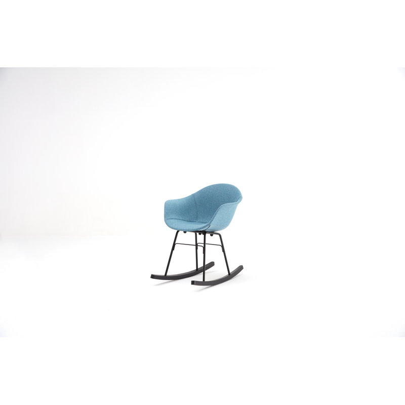 Chaise berçante TA UP, Noir, Bleu océan