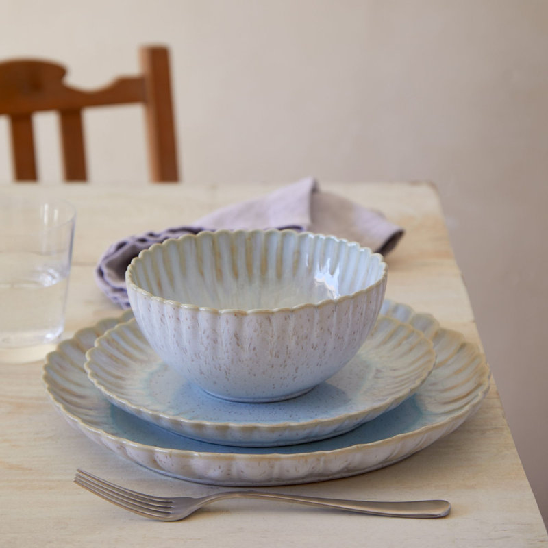 Mallorca Stoneware Salad/Dessert Plate, Sea Blue