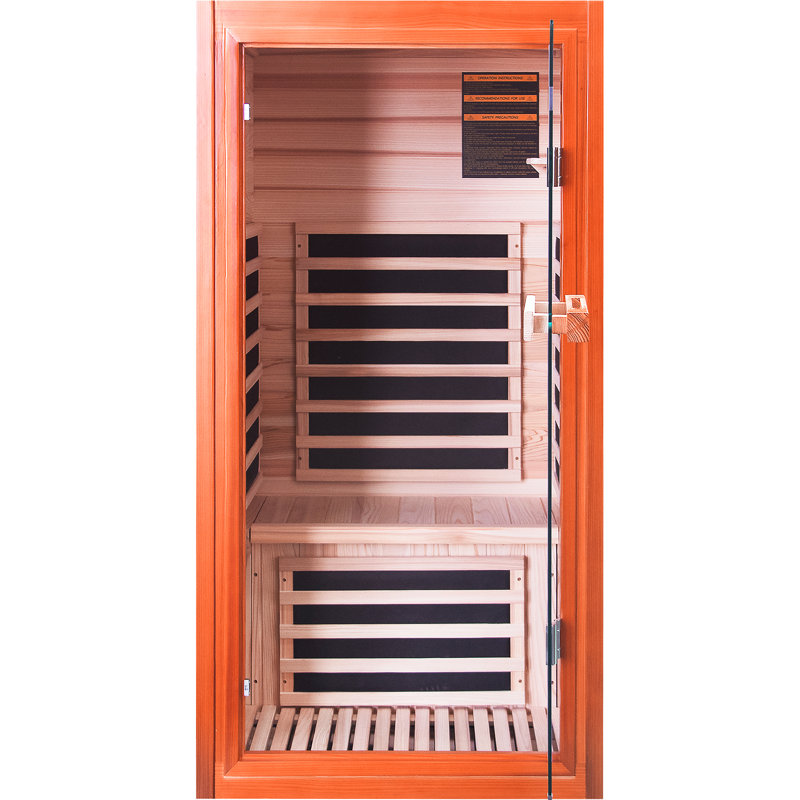Indoor FAR Infrared Sauna in Mahogany, African