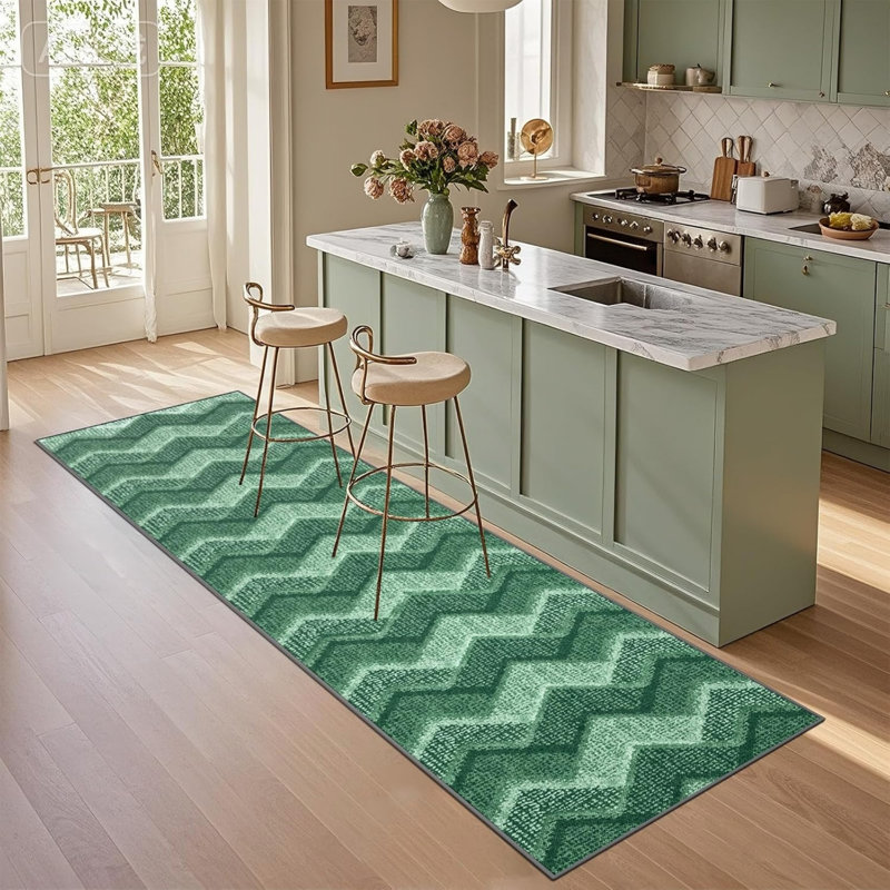 Rectangle 60 cm x 240 cm Geometric Faux Fur Area Rug