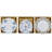 3-Piece Wall Wood Plate Display Racks