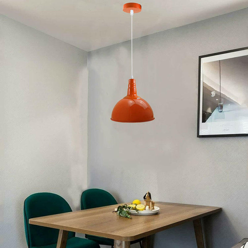 1 - Light Single Pendant, Orange