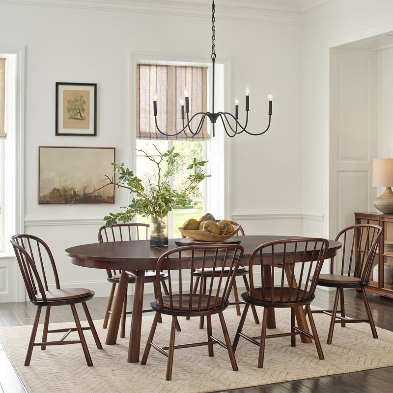 Hudson Valley Round Walnut Wood Dining Table