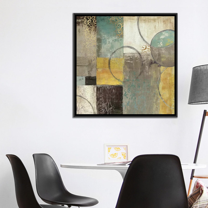 « tranquillité of esprit ii », impression sur toile, H 18 po x l 18 po x P 1,5 po, Toile avec cadre noir, Pas de tapis