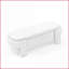 Banc de rangement en tissu de lin - grand rangement, sans assemblage | Blanc | Mousse-178294032