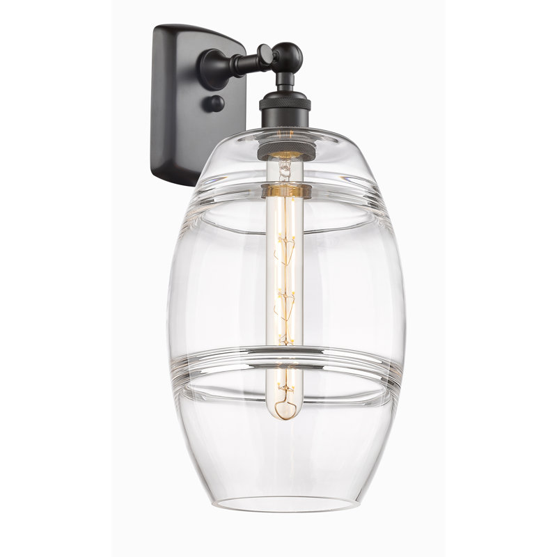 Bettylou Steel Armed Sconce, Clear, 10.88" H x 8" W x 8.13" D, Oil Rubbed Bronze