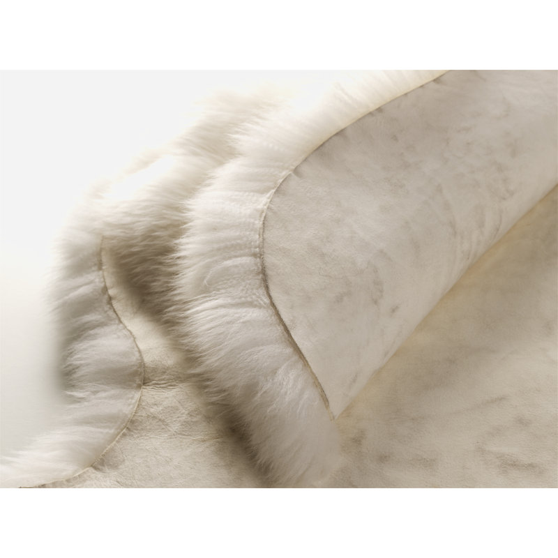 Octagon 62 cm x 80 cm Animal Print Sheepskin Area Rug
